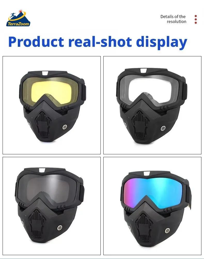 Electric Bicycle Mask Off-road Tactical Motorcycle Goggles product detail 11