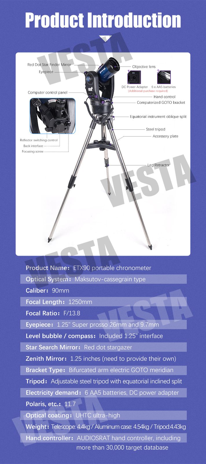 ETX90 Portable Chronometer Astronomical Telescope product detail 5