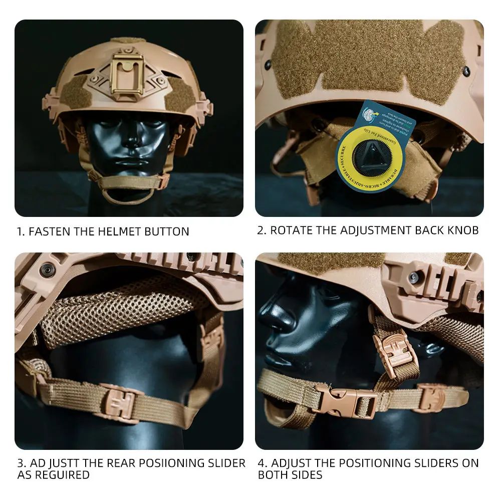 EX 3.0 Rail Lightweight Tactical Helmet ABS Breathable product detail 5