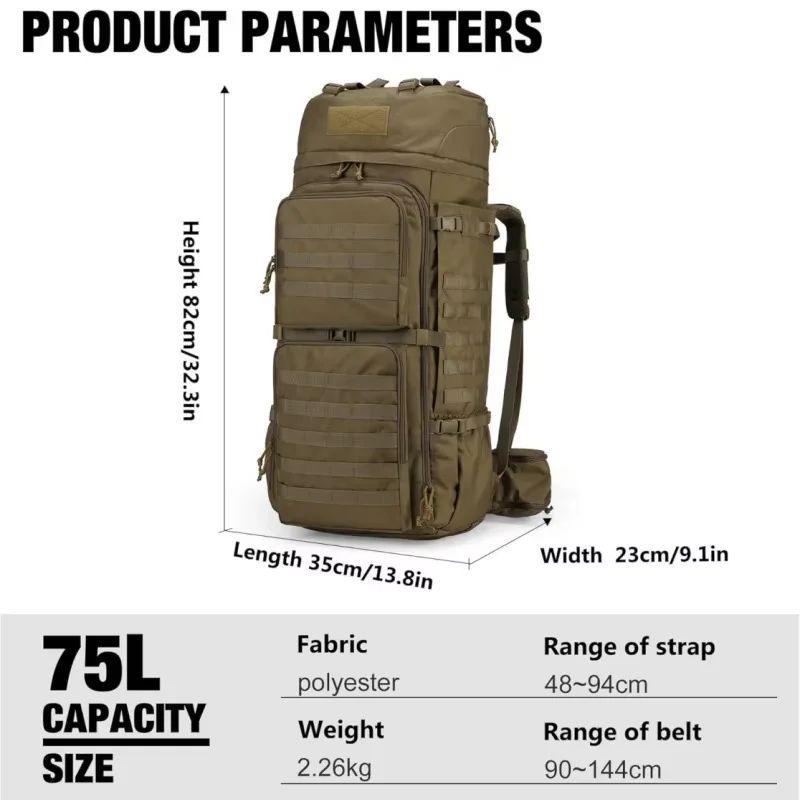 Extendable Capacity Hiking Camping Hunting Camo Tactical product detail 2