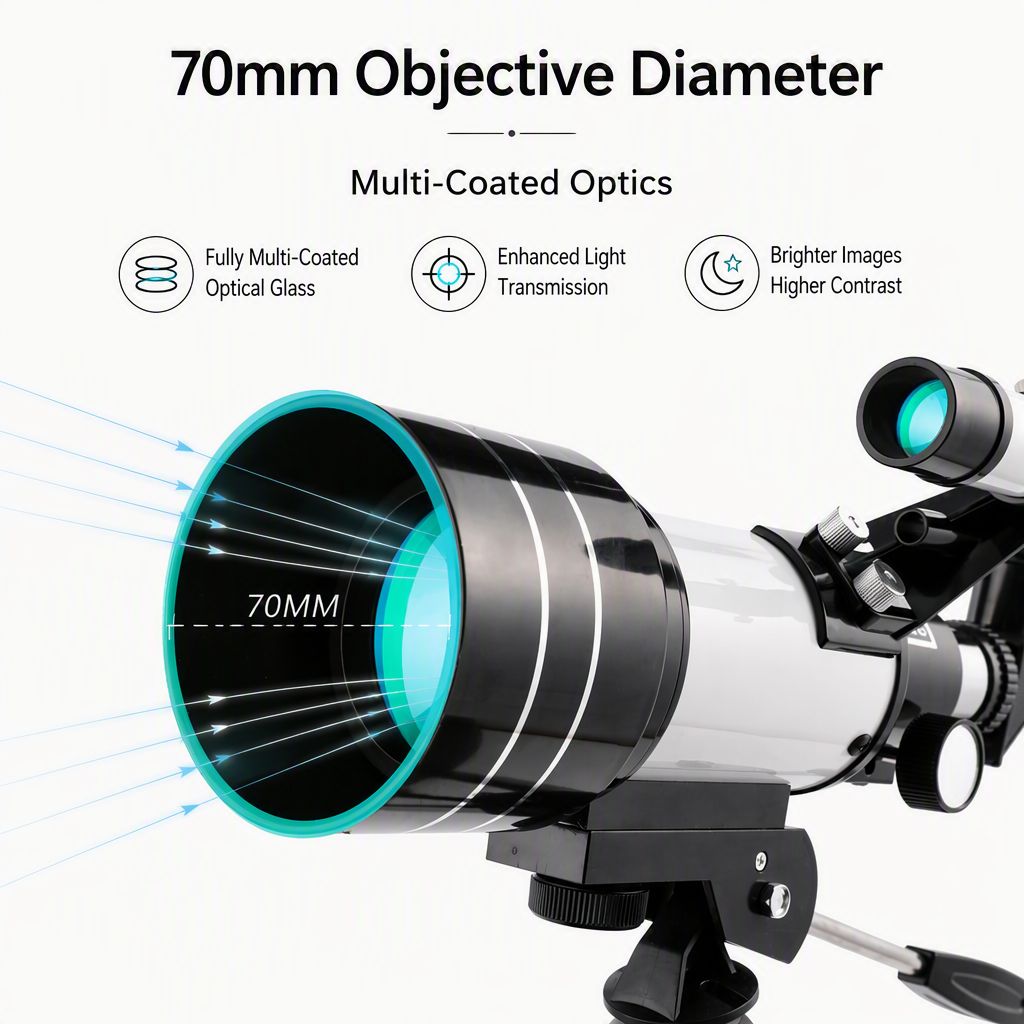 F30070m Telescope Astronomical Telescope with Tripod and product detail 4