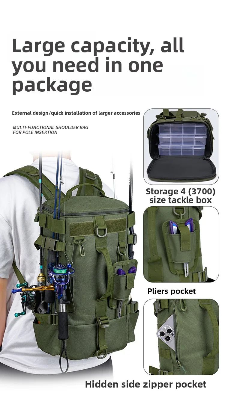 Fishing Bag Large Capacity Dry-Wet Separation Waterproof product detail 6
