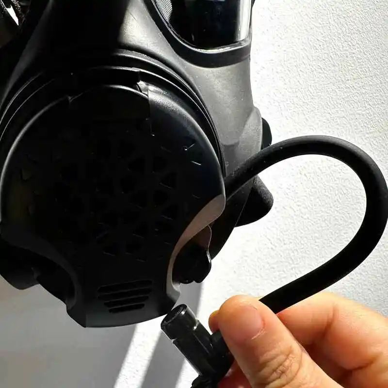 Full Face Silicone Gas Mask Dual RD40 Connection product detail 2