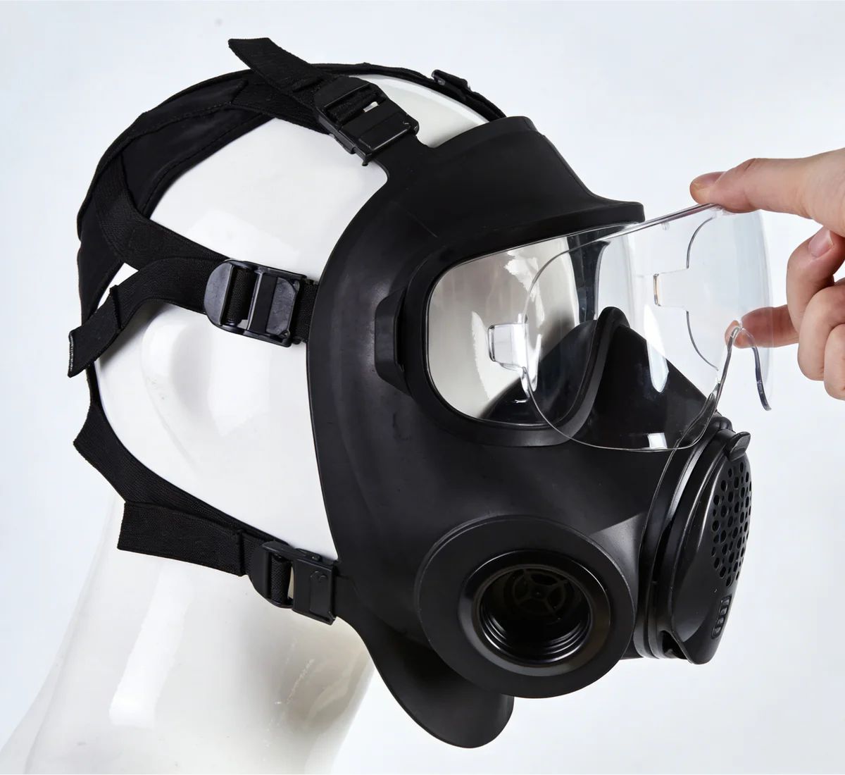 Full Face Silicone Gas Mask Dual RD40 Connection product detail 4