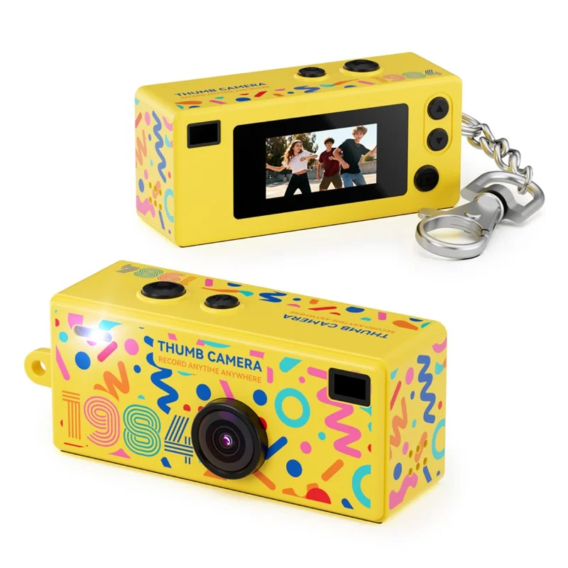 g65-0-96-inch-lcd-mini-thumb-camera-1080p-hd-video-recording-21-filters-keychain-wearable-digital-camera-for-photography-yellow-for-travel-and-everyday-photography-main Digital Camera main product image
