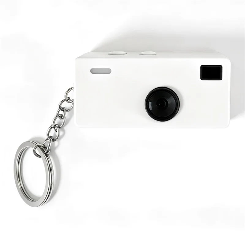 h1-2mp-1080p-keychain-camera-0-96-inch-lcd-screen-mini-digital-camera-built-in-filters-without-tf-card-white-for-travel-and-everyday-photography-main Digital Camera main product image