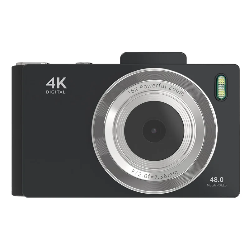 h18-2-8-inch-ips-hd-digital-camera-dual-lens-entry-level-ccd-camera-with-built-in-flash-black-for-travel-and-everyday-photography-main HD Digital Camera main product image