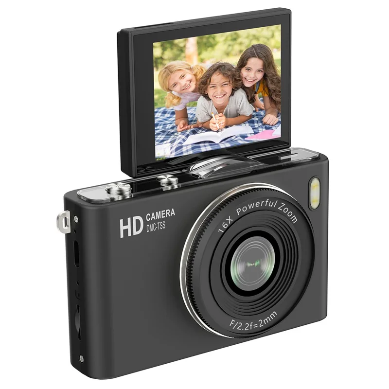 h20-portable-digital-camera-64mp-4k-uhd-16x-zoom-2-4inch-flip-screen-auto-focus-mini-camera-for-students-photography-no-memory-card-black-main Digital Camera main product image