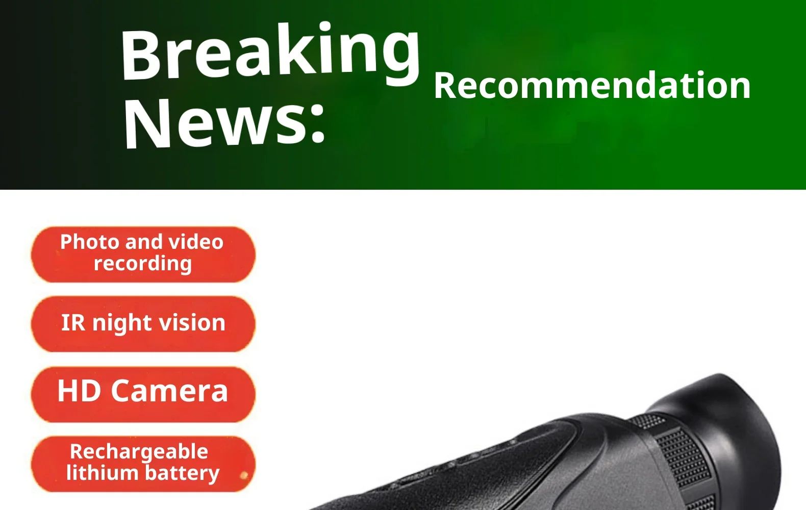 Handheld Digital Night Vision Waterproof 5x Magnification product detail 1
