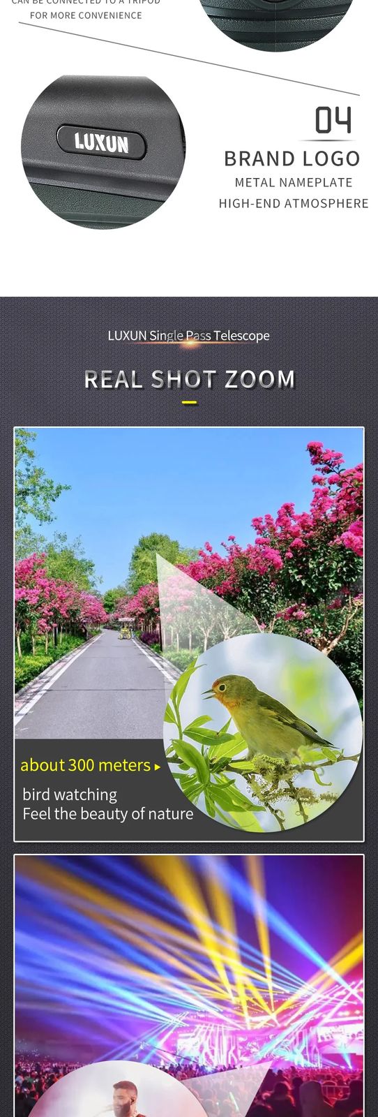 Handheld ED Lens 12X50 Waterproof BAK4 Monocular Telescope product detail 8