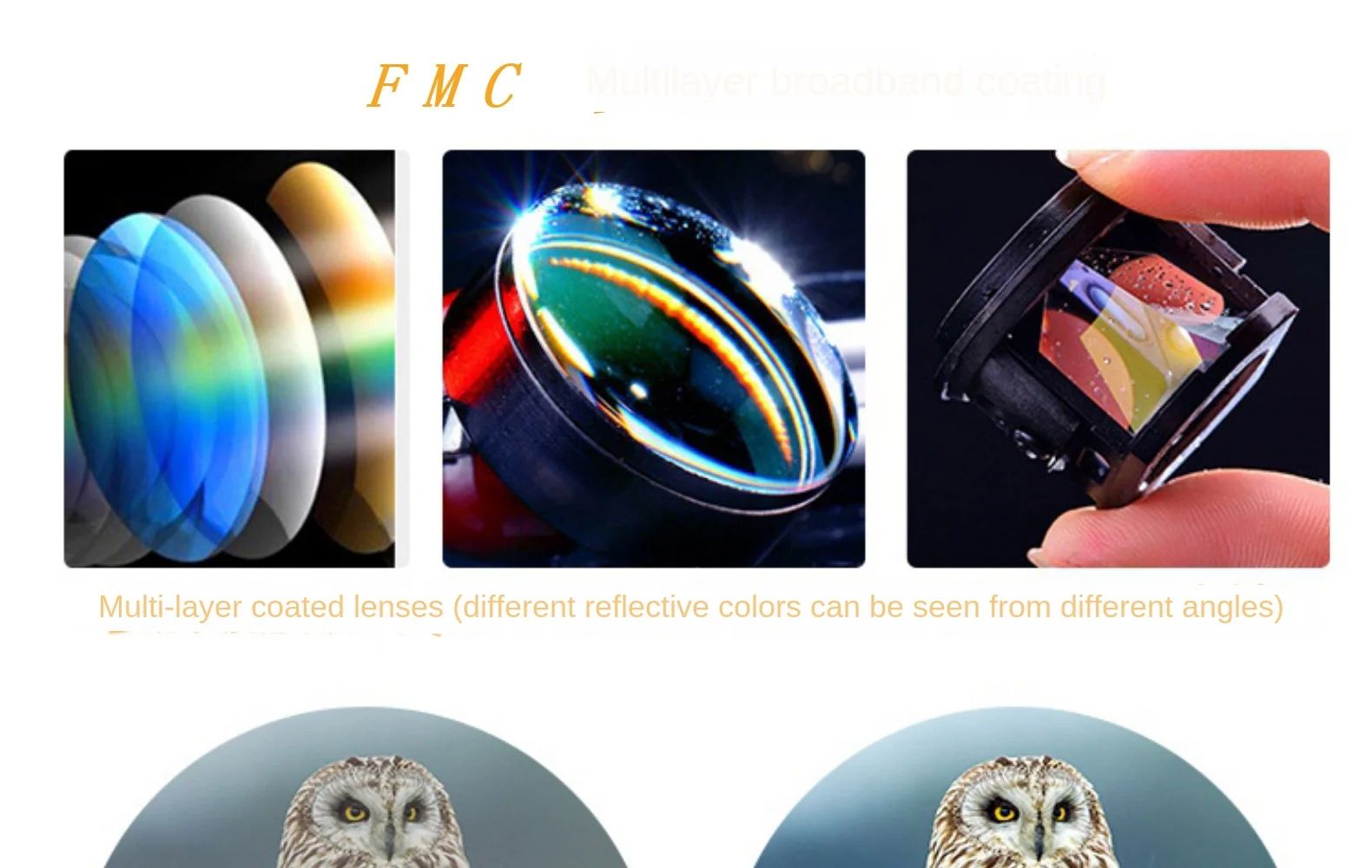 HD Waterproof Anti-Fog Aluminum FMC Lens Coating 10-20x50 product detail 18