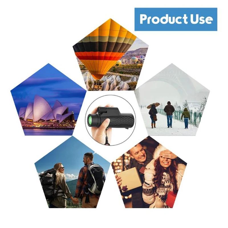 HD Zoom 12*42 Waterproof FMC Coated Monocular Telescope product detail 4