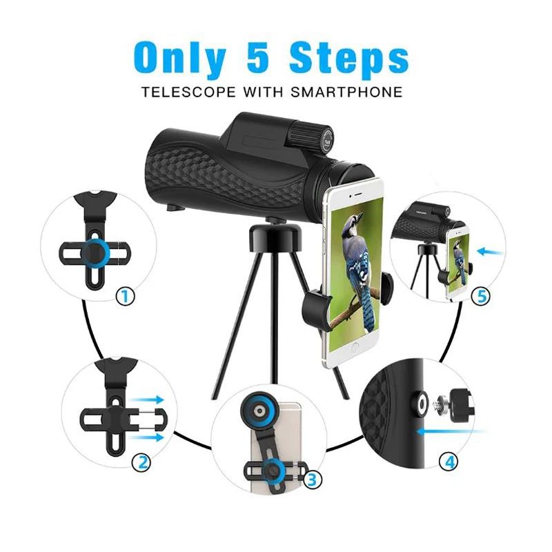 HD Zoom 12*42 Waterproof FMC Coated Monocular Telescope product detail 5
