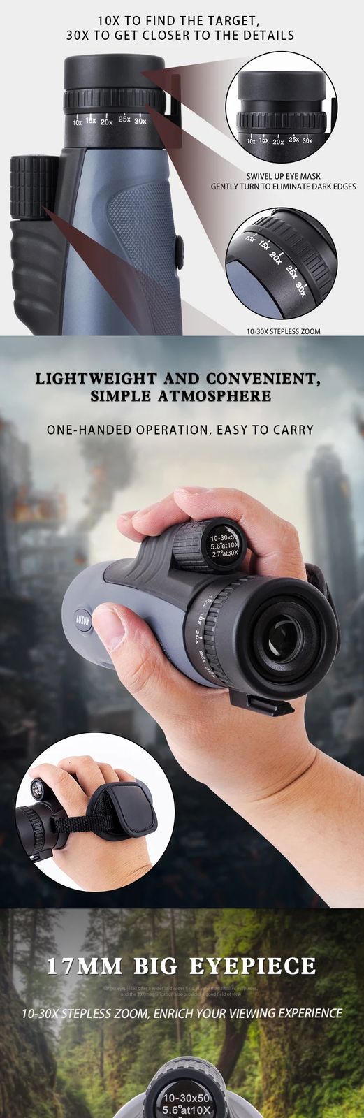 HD12X50 10-30x50 Professional 4k Super Telephoto Zoom product detail 2