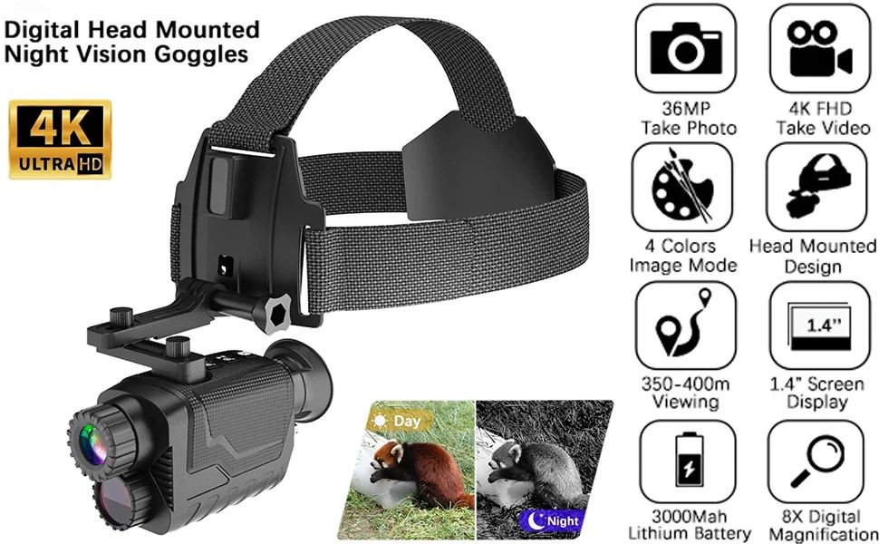 Helmet-Mounted 4K HD Digital Infrared Night Vision Monocular product detail 1