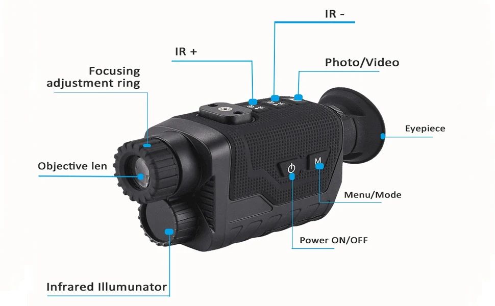 Helmet-Mounted 4K HD Digital Infrared Night Vision Monocular product detail 7