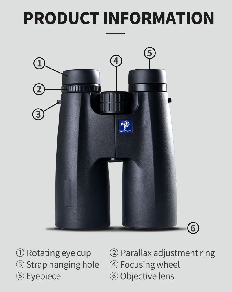 High Power Wide View Telescope Binocular 12X50 Optical product detail 1