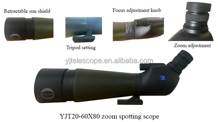 High Powered 25-75x100 Zoom Spotting Scope Multi-Coated Lens product detail 1