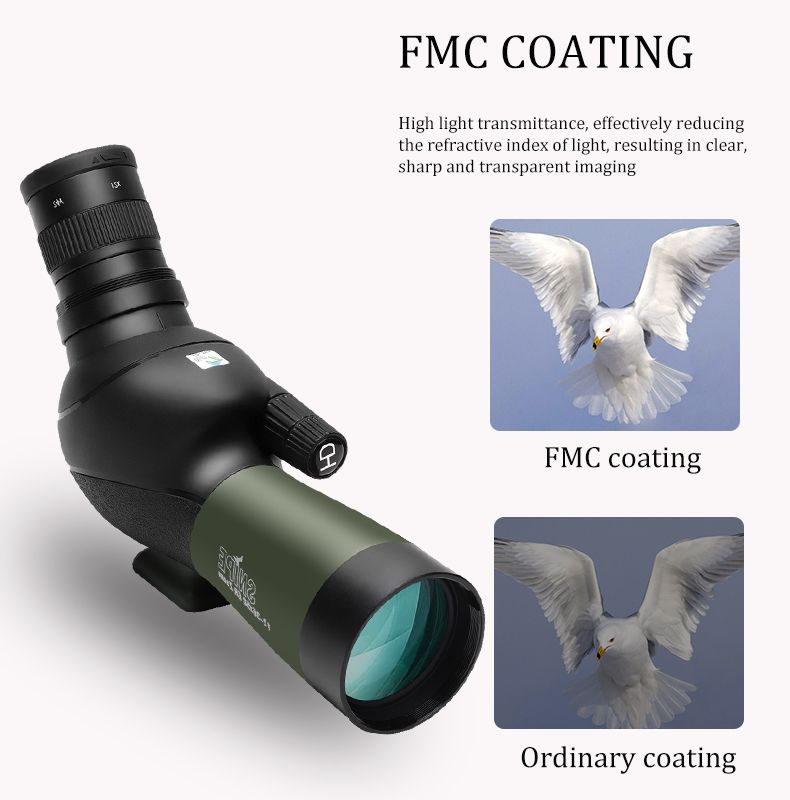 High Quality 12-36x50 Spotting Scope HD BAK4 Prism product detail 3