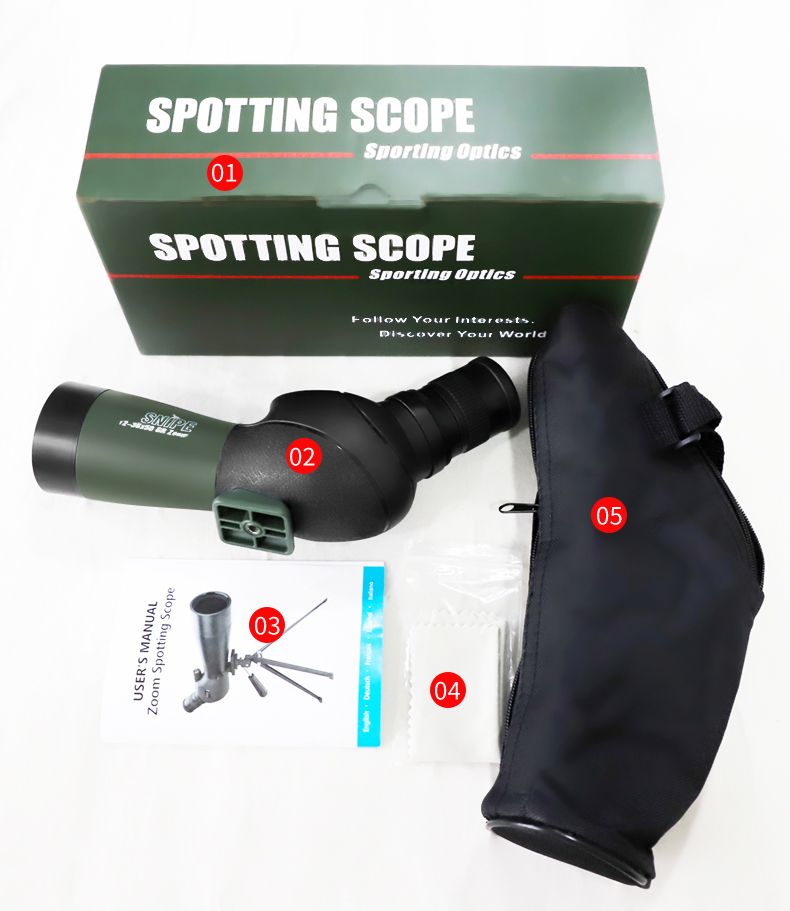 High Quality 12-36x50 Spotting Scope HD BAK4 Prism product detail 10