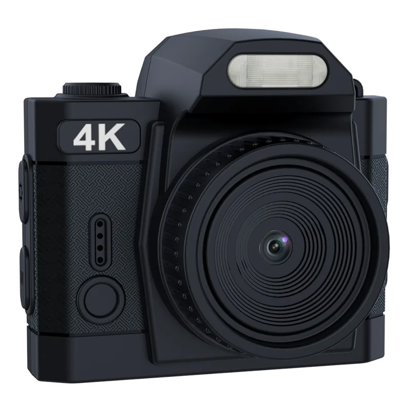 hjd-01-mini-digital-camera-travel-4k-64mp-pocket-camcorder-with-32g-tf-card-card-reader-black-for-travel-and-everyday-photography-main Digital Camera main product image
