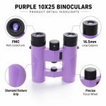 Hot Selling Kids 10X25 HD Binoculars Colorful Compact gallery 03