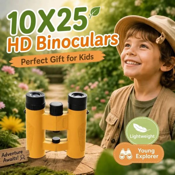 Hot Selling Kids 10X25 HD Binoculars Colorful Compact main
