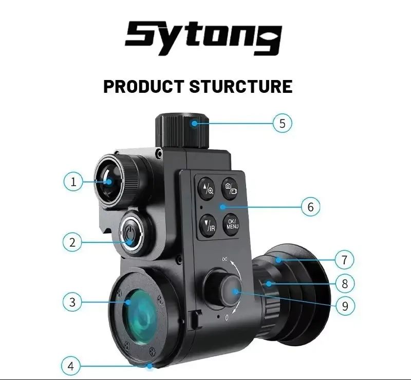 HT-88 Digital Night Vision Monocular Clip-On with 300m product detail 9