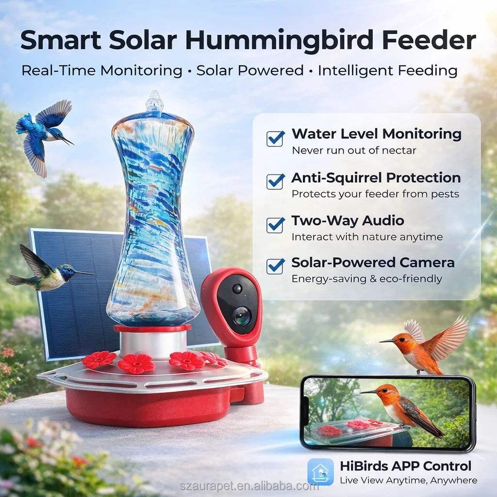 Hummingbird Feeder AI Recognition 10000 Species 4MP Full product detail 1