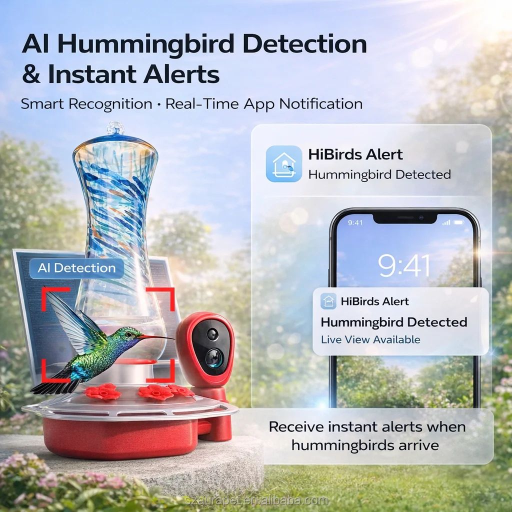 Hummingbird Feeder AI Recognition 10000 Species 4MP Full product detail 3