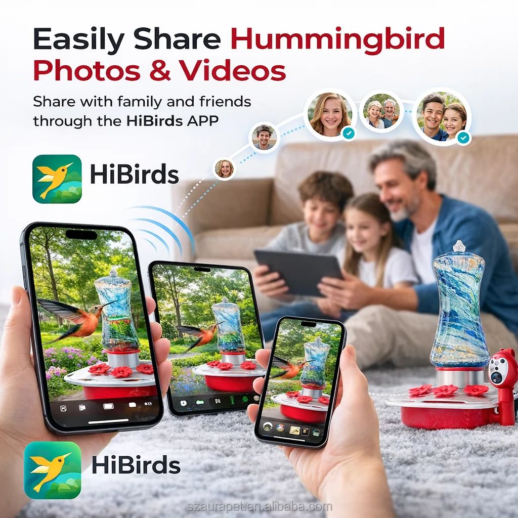 Hummingbird Feeder AI Recognition 10000 Species 4MP Full product detail 5