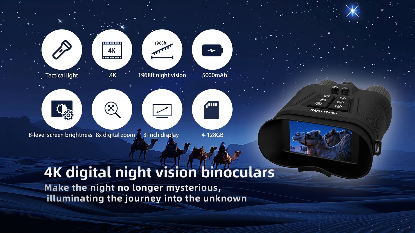 Hunting Night Vision Binoculars 4K UHD Video Recording product detail 1