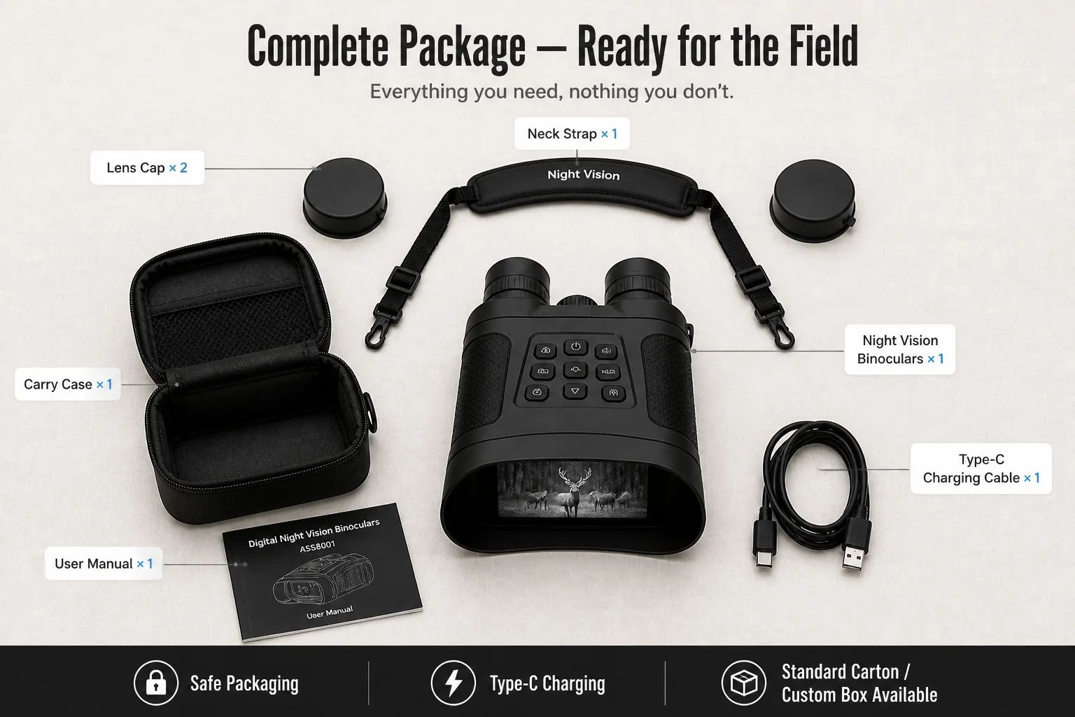 Hunting Night Vision Binoculars 4K UHD Video Recording product detail 12