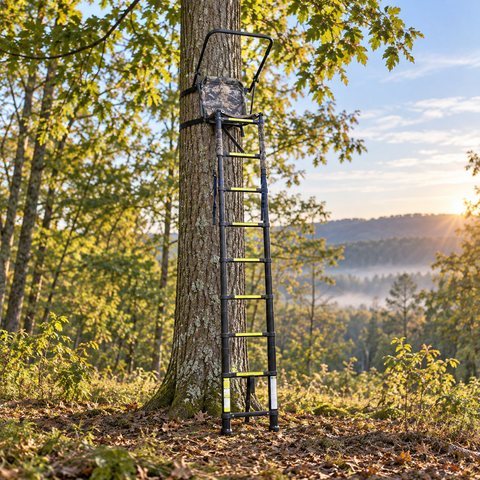 Hunting Stand equipment in a relevant outdoor setting
