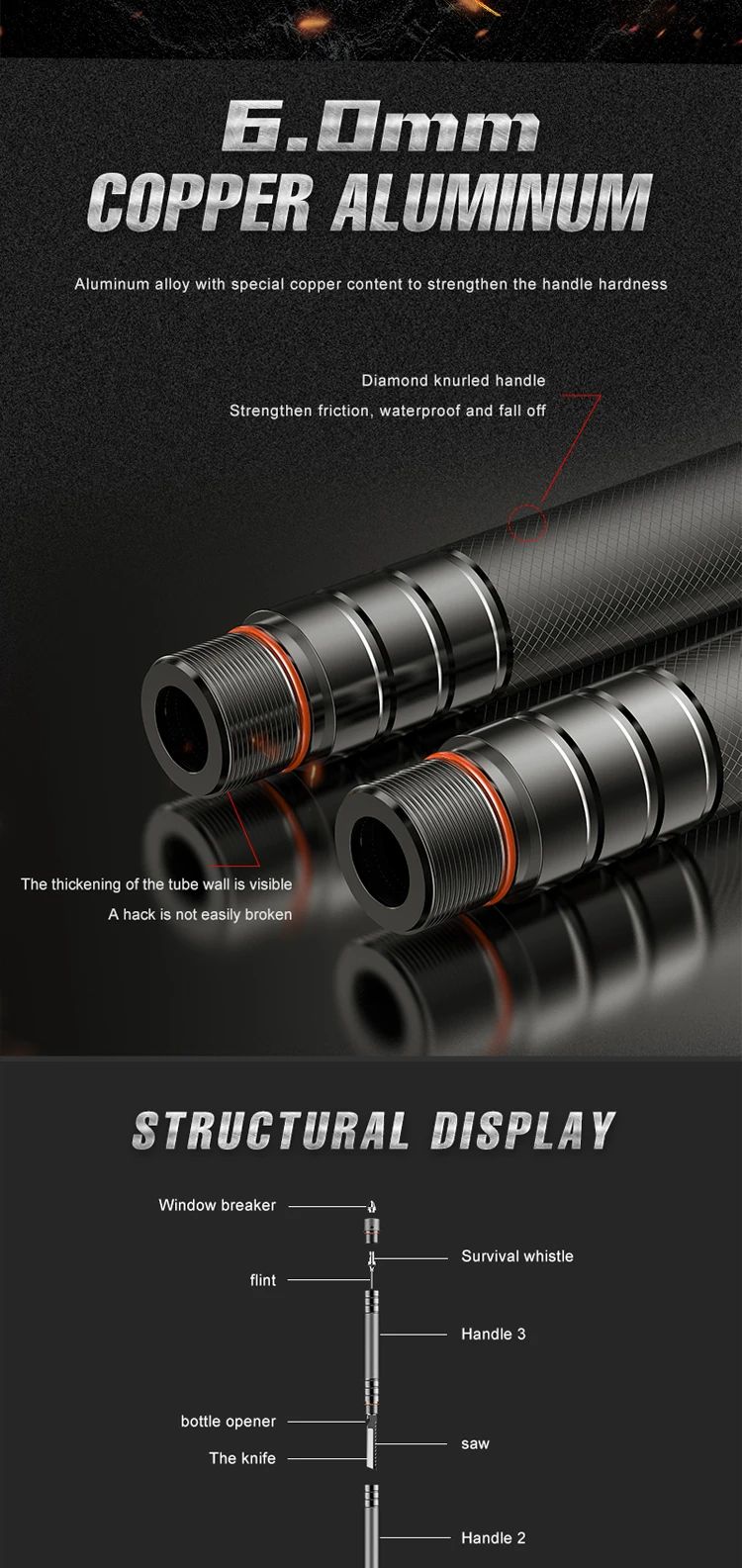 Industrial Carbon Steel Tactical Survival Shovel Folding product detail 3