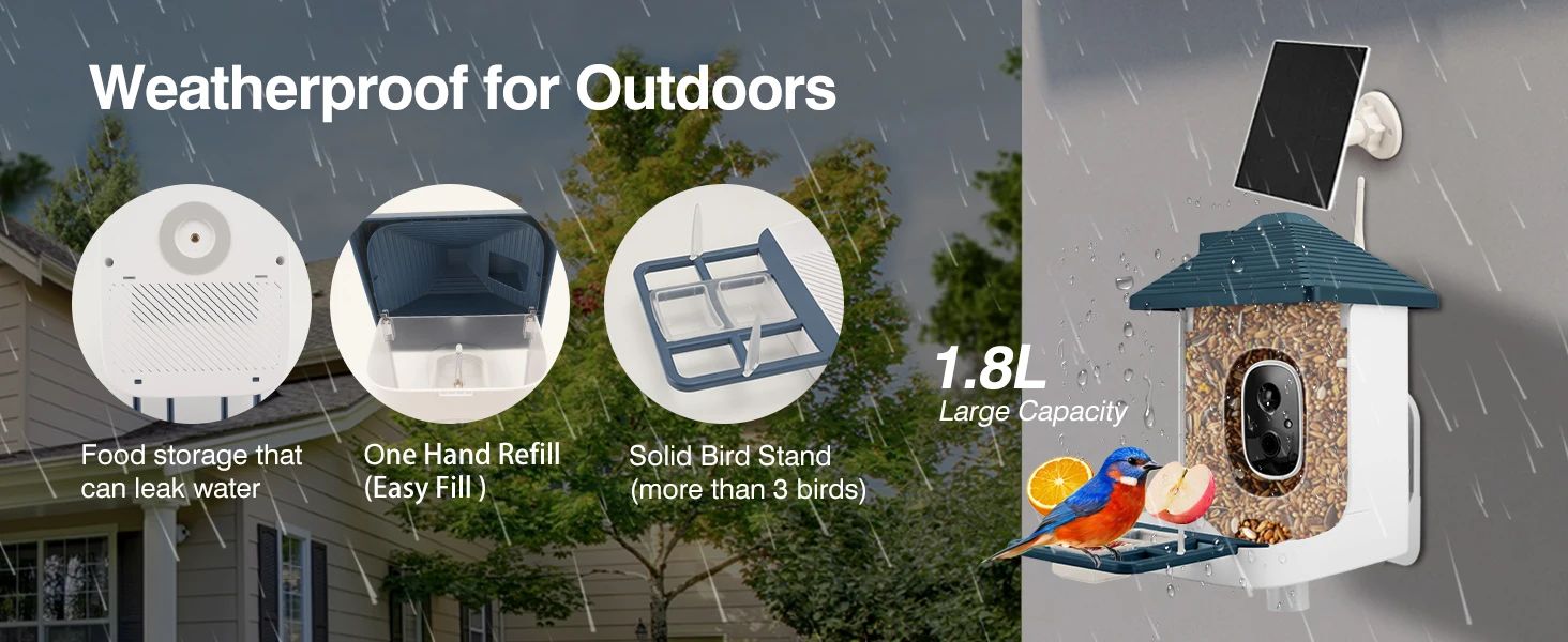 Intelligent Automatic Outdoor Bird Feeder with Camera product detail 7