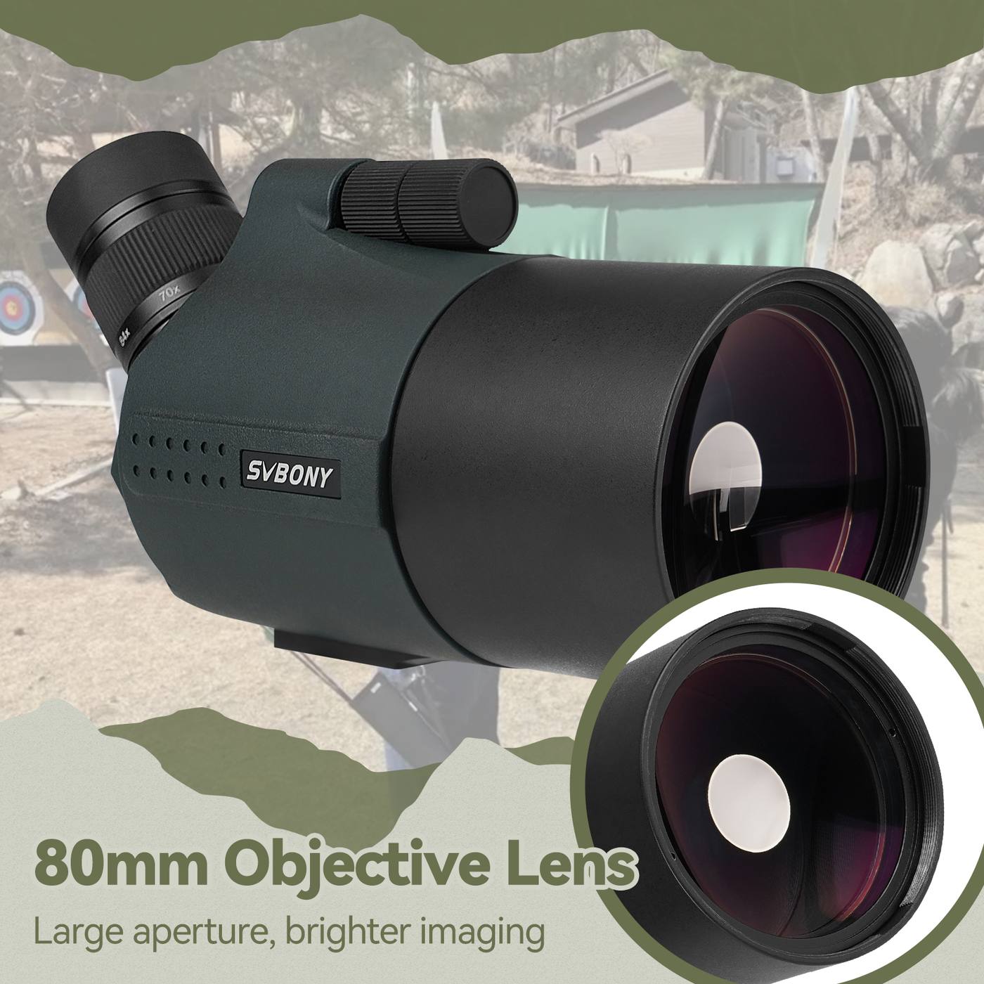 IPX7 Waterproof Dual Speed Focus 28-84x80 Magnification Mak product detail 3
