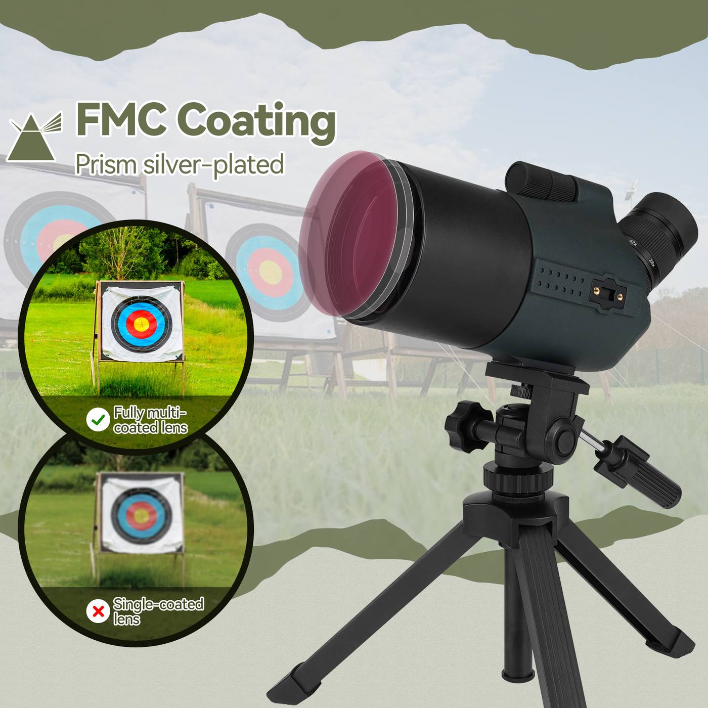 IPX7 Waterproof Dual Speed Focus 28-84x80 Magnification Mak product detail 4