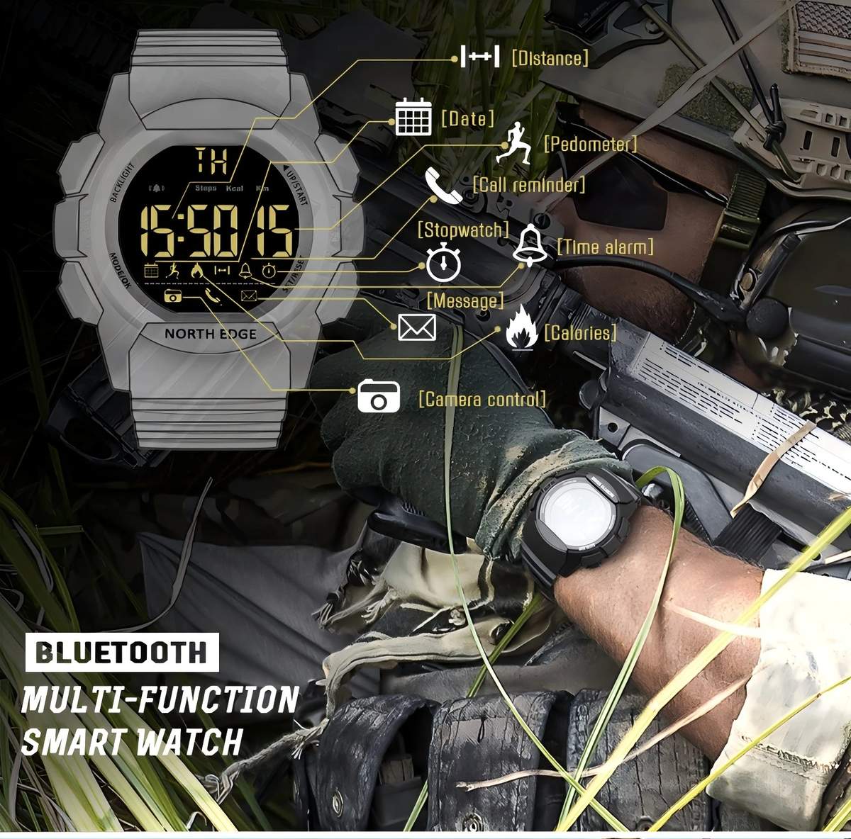 JK-SH-001 Men's Watch Water Resistant 100M NORTH EDGE product detail 5