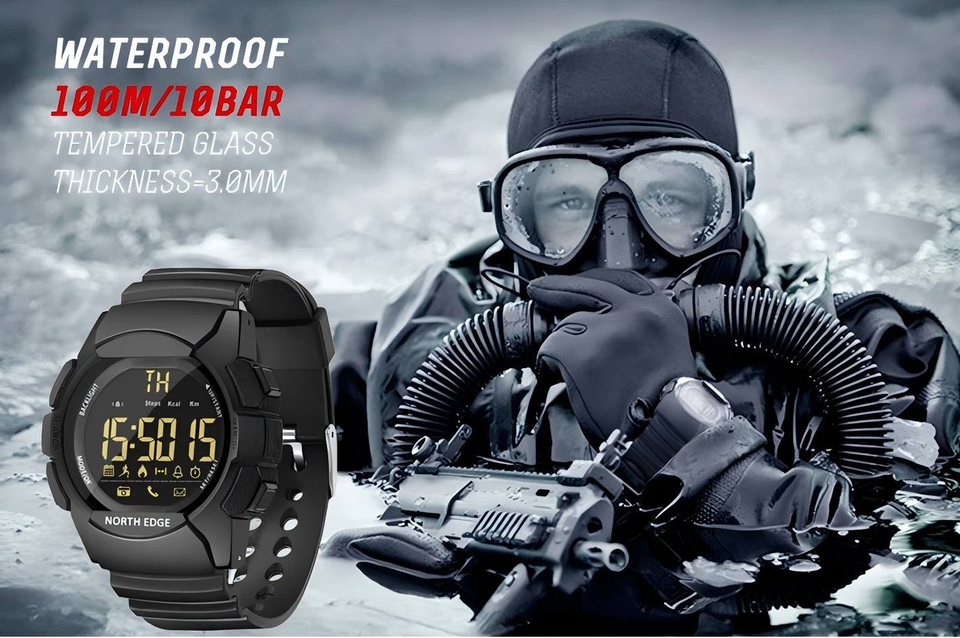 JK-SH-001 Men's Watch Water Resistant 100M NORTH EDGE product detail 6