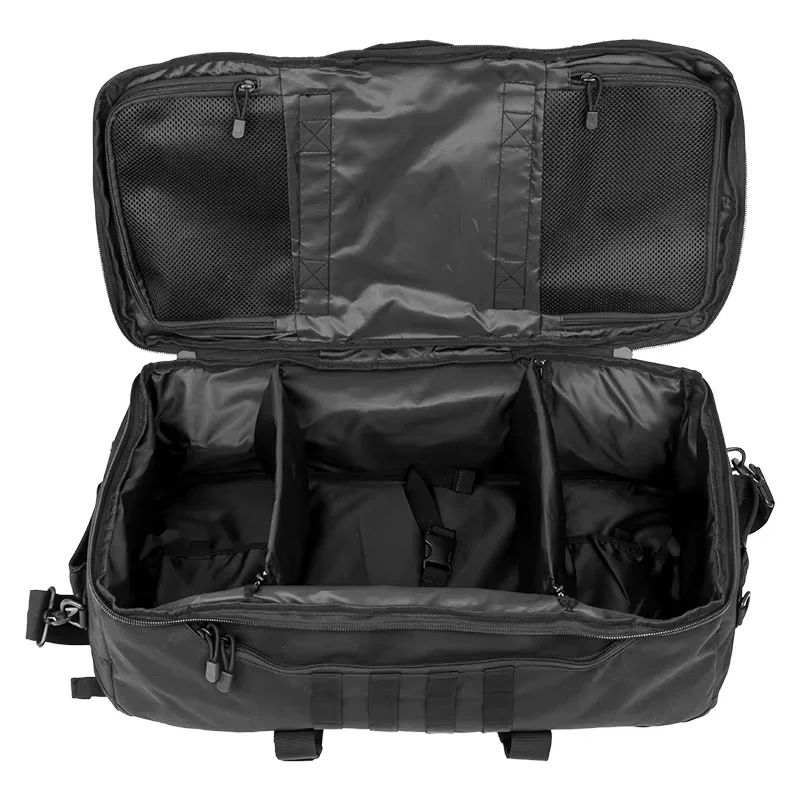Large 60L Black Backpack Duffel Bag with Zipper product detail 2