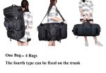 Large 60L Black Backpack Duffel Bag with Zipper gallery 09