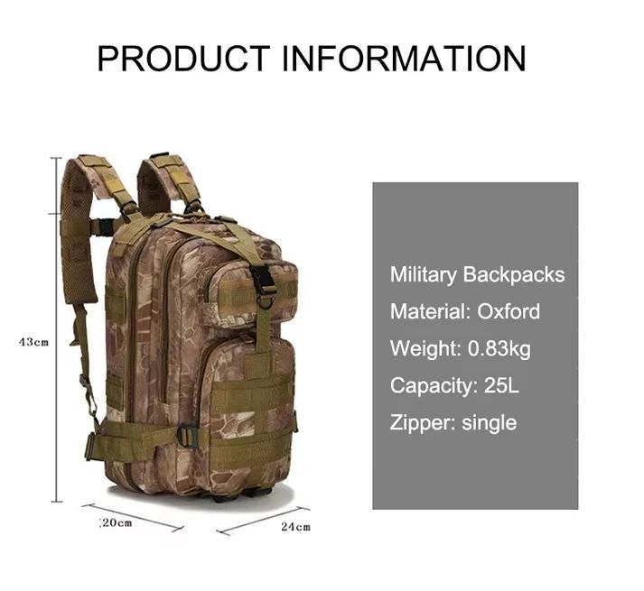 Large Capacity Camping Backpack Oxford Outdoor Lightweight product detail 3