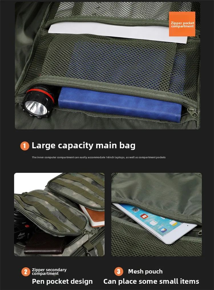 Large-Capacity Tactical Backpack for Men and Women for product detail 12