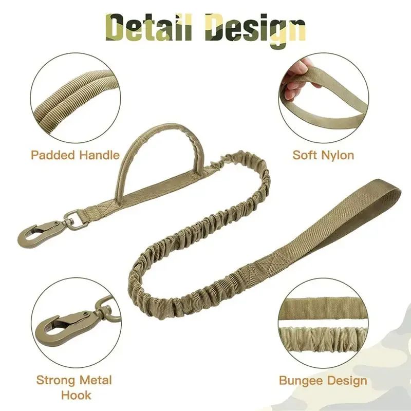 Large Dog Rower Collar Leash Set Luxury Polyester product detail 1