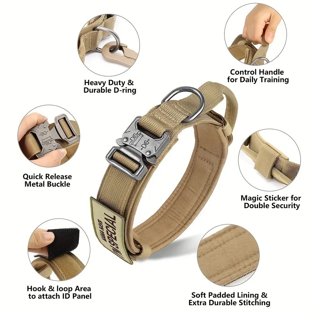 Large Dog Rower Collar Leash Set Luxury Polyester product detail 5