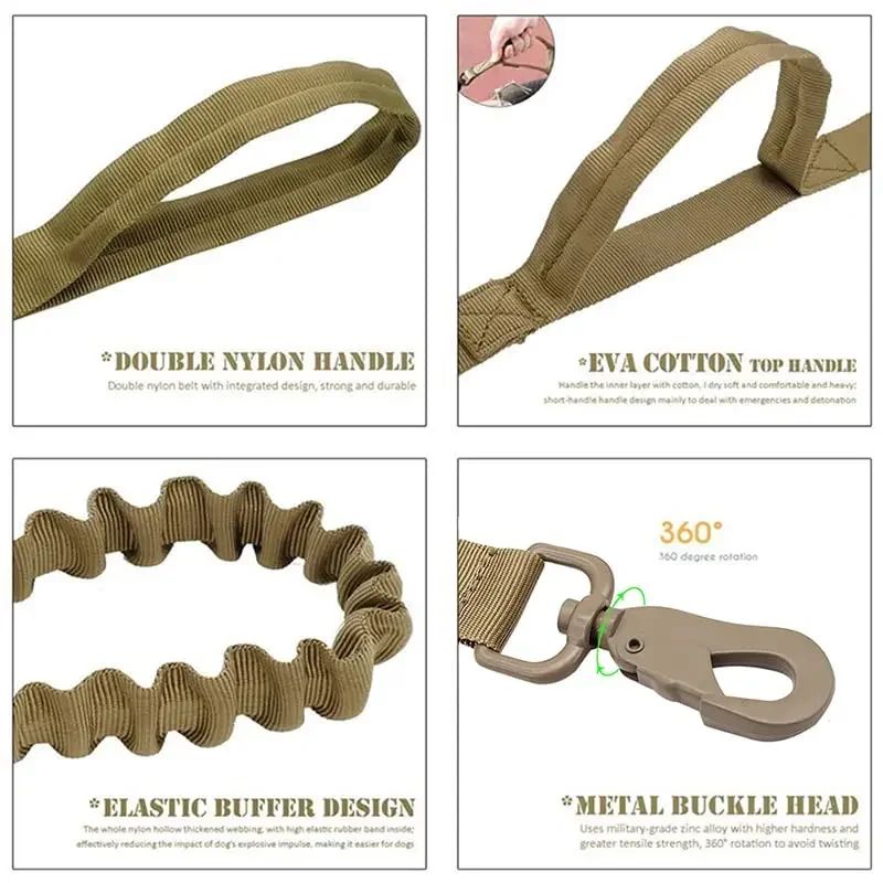 Large Dog Rower Collar Leash Set Luxury Polyester product detail 7