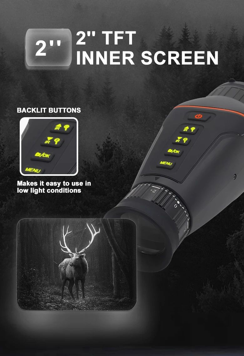 Large Screen 4K Digital Night Vision Monocular with product detail 3