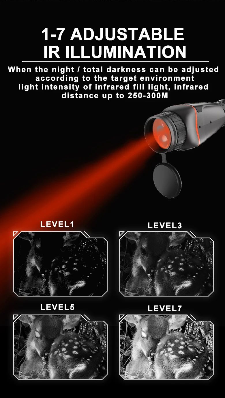 Large Screen 4K Digital Night Vision Monocular with product detail 7
