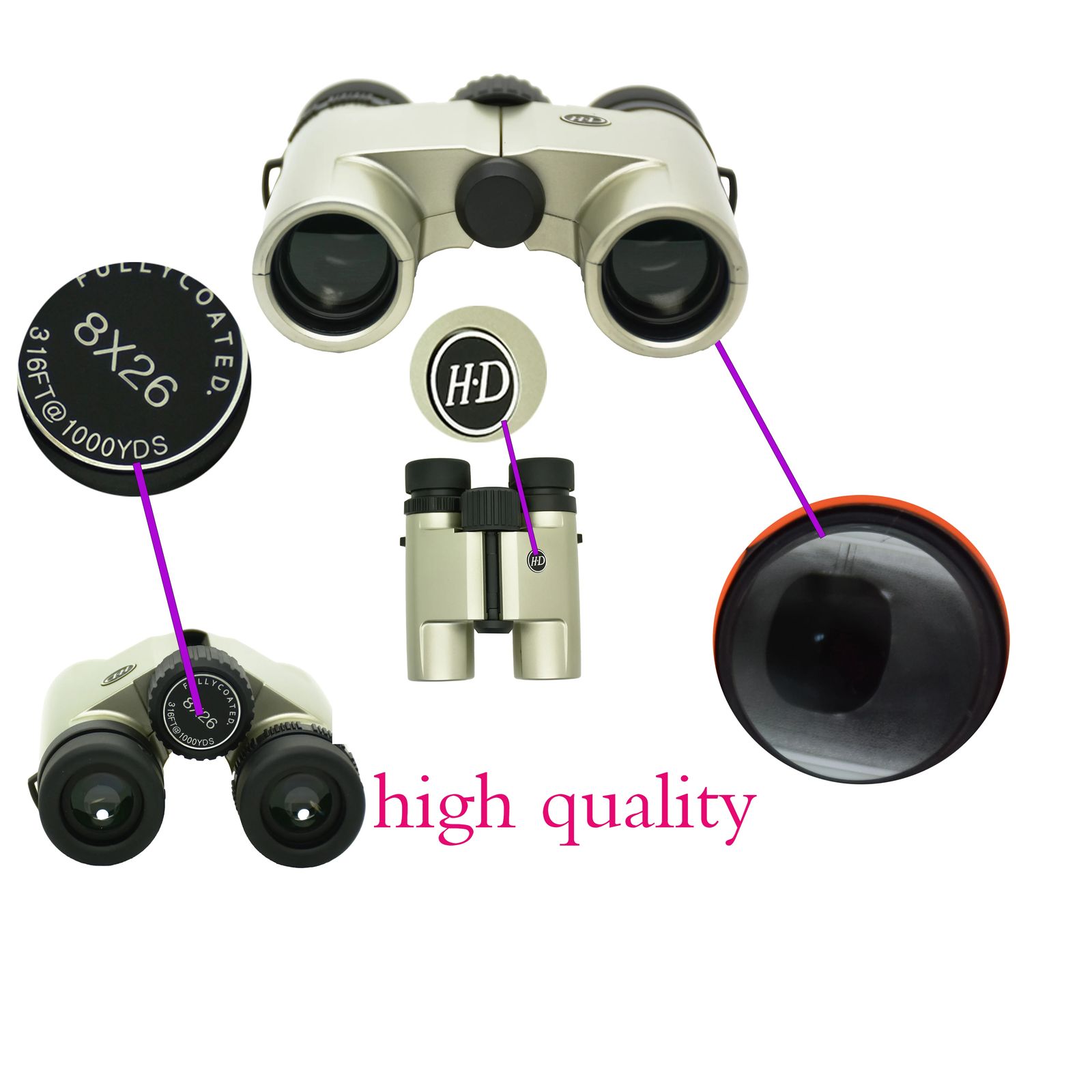 Lightweight 8x26mm Kids Outdoor Explorer Binoculars product detail 4